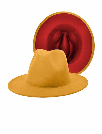 Unisex 2 Tone Fedora Hat