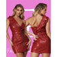 Woman On Fire Leather Dress