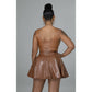 Trina Skater Leather Skirt