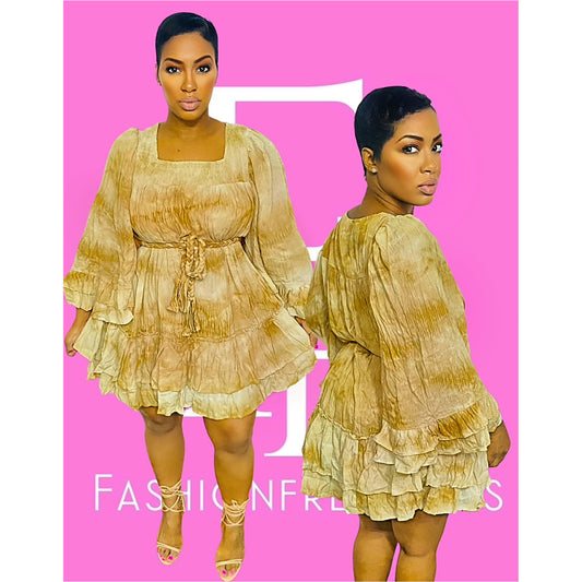 Brown Stone Flirty Dress