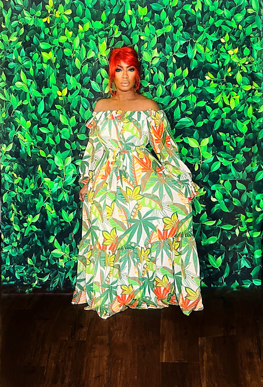 Leaf Of Life Maxi Dress